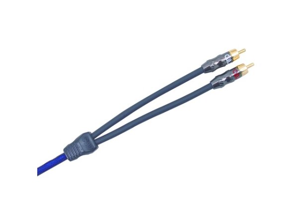 AIV Connect ARCTIC 2-Kanal Cinch-Kabel, 0,7 m - Blau transparent - frosted look