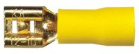 Flachstecker 4,8 mm, gelb, vergoldet