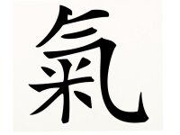 AIV Chinesisches Schriftzeichen "Kraft" Aufkleber schwarz klein