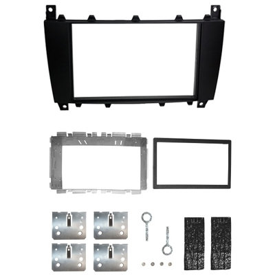 Doppel ISO Radioeinbauset MERCEDES (C-Klasse W203,CLK W209,SLK W171), anthrazit