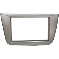 Doppel ISO Radioblende SEAT (Altea,Toledo), silber-metallic