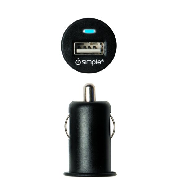 iSimple IS4710BK USB Schnell-Lader für Zigarettenanzünder, schwarz