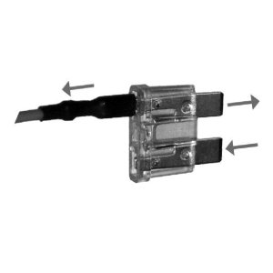 DIN-Flachsteck-Sicherung 10A mit 39cm Anschlu&szlig;kabel
