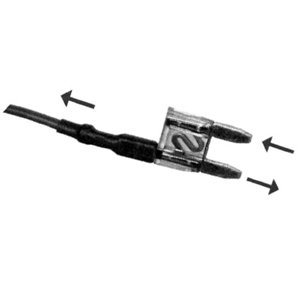 DIN-Mini-Flachsteck-Sicherung 10A mit 39cm Anschlu&szlig;kabel