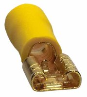 Sinus Live Flachstecker 6,3 mm, gelb, für Kabel 4 - 6 mm²