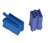 Mini-ISO-Buchsengehäuse blau 8-pol. 10er Pack
